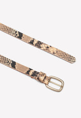 Golden Goose DB Animal Print Leather Belt GWA00135A000546/M Multicolor