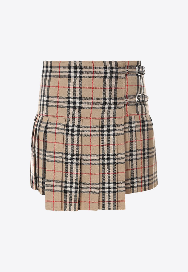 Zoe Pleated Checked Mini Skirt