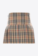 Zoe Pleated Checked Mini Skirt