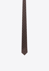 Patterned Wool-Blend Tie