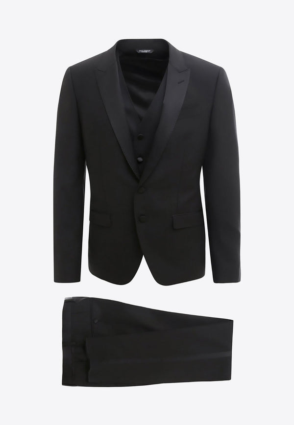 Wool and Silk Single-Breasted Suit