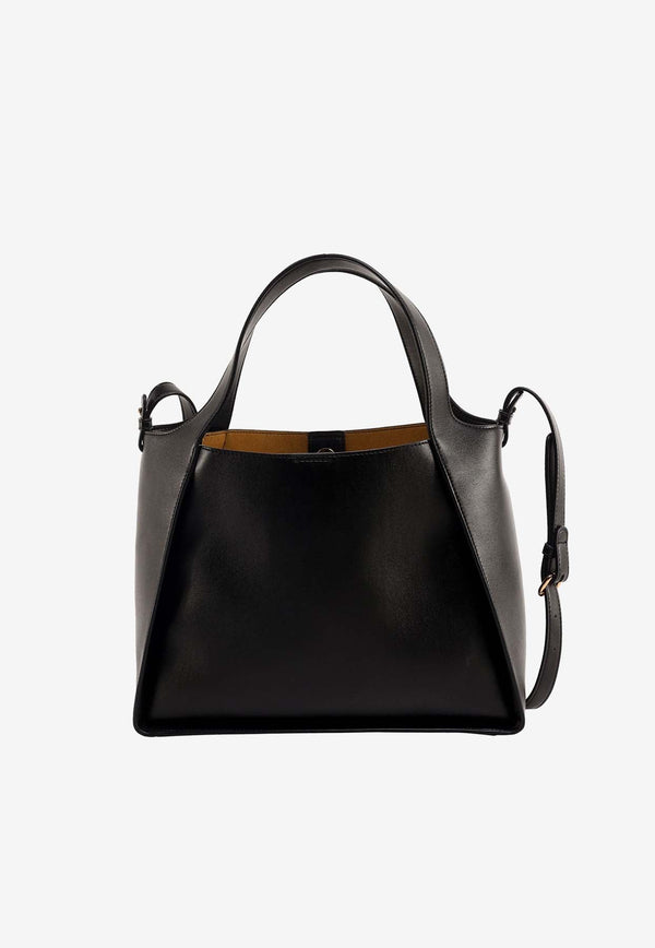 Perforated Logo Faux Leather Tote Bag