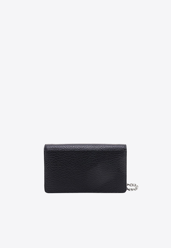 Four Stitches Leather Chain Clutch