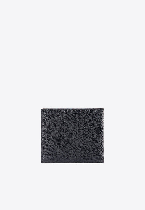 Calfskin Bi-Fold Logo Plate Wallet