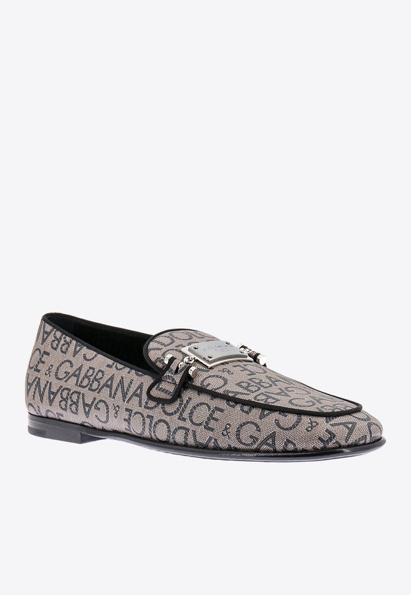 Ariosto All-Over Jacquard Logo Loafers