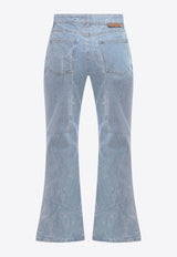 Crinkle Bootcut Jeans