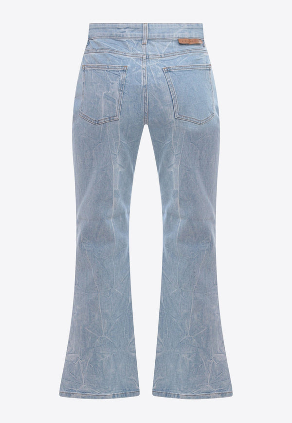 Crinkle Bootcut Jeans