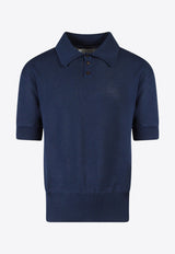 Short-Sleeved Knitted Polo T-shirt