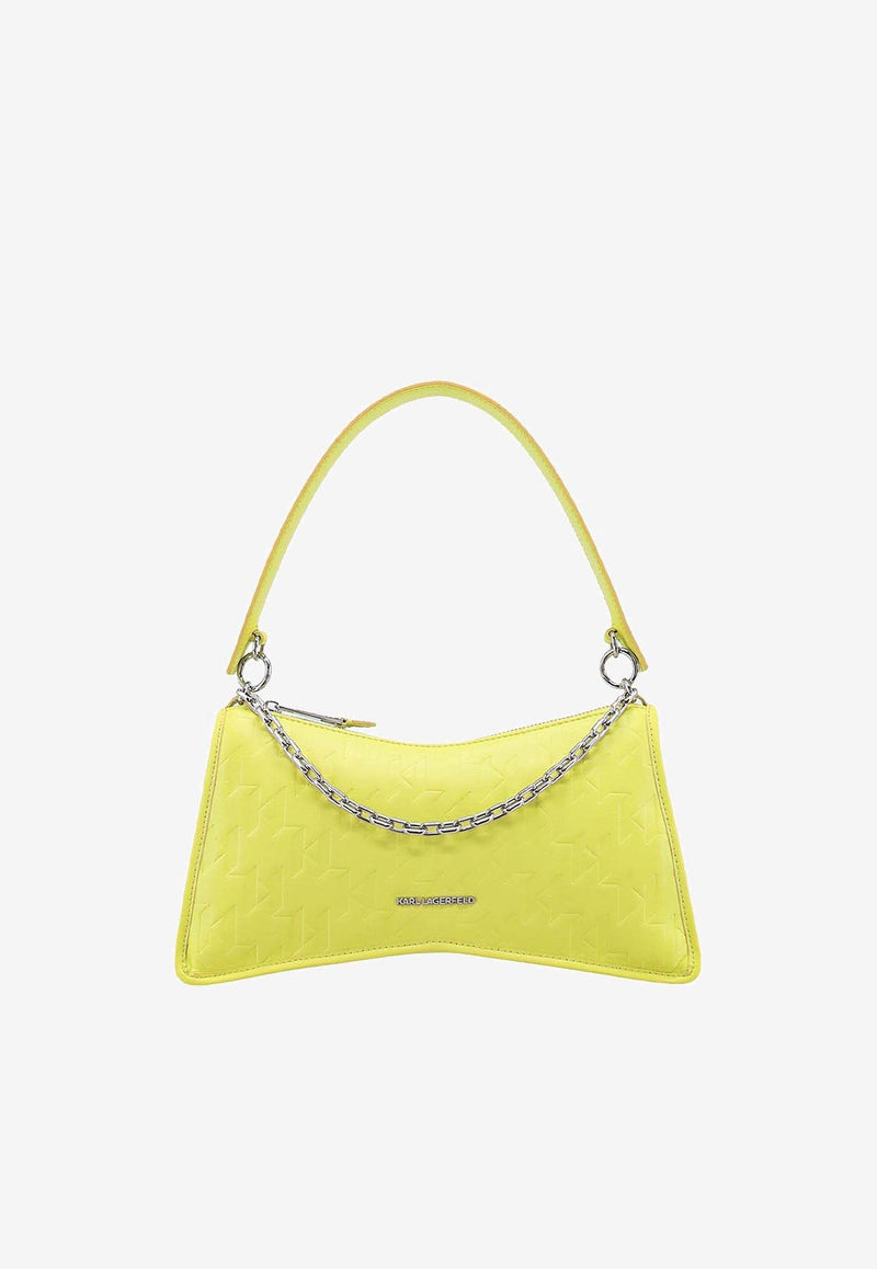 Embossed Logo Shoulder Bag