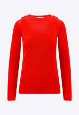 Long-Sleeved Ribbed Top