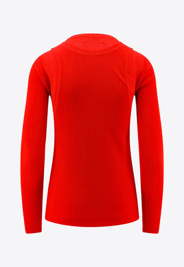 Long-Sleeved Ribbed Top