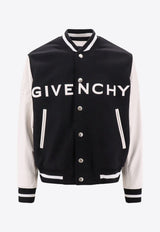 Logo Patch Varsity Bomber Jacket