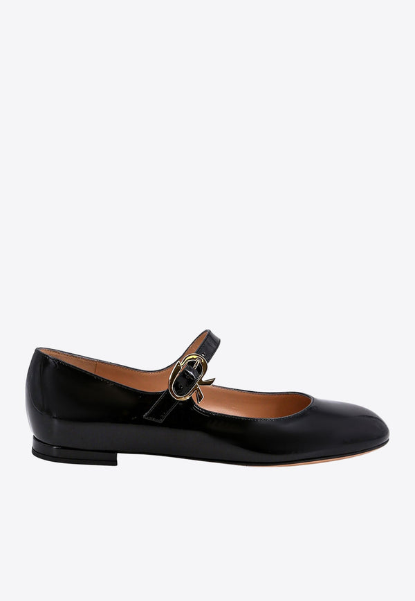 Mary Ribbon Patent Leather Ballet Flats