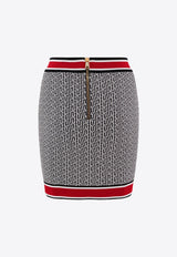 Monogram Jacquard Knit Mini Skirt