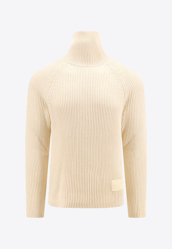 Turtle-Neck Ribbed Sweater