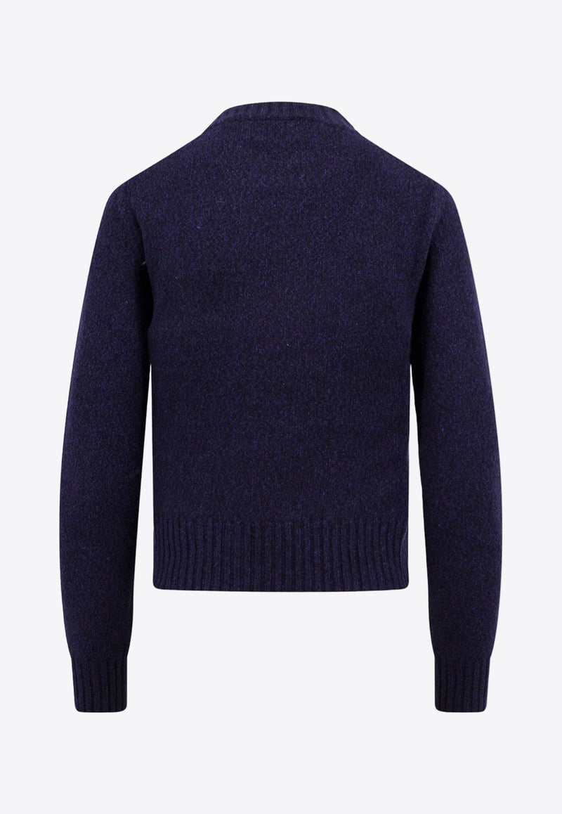 Knitted Crewneck Wool Sweater