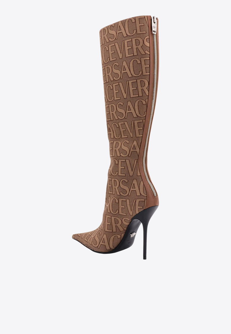 100 All-Over Logo Knee-High Boots