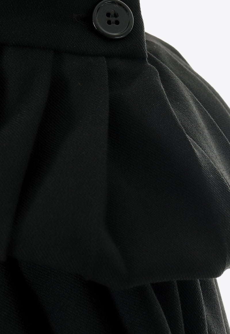Asymmetric Pleated Mini Skirt