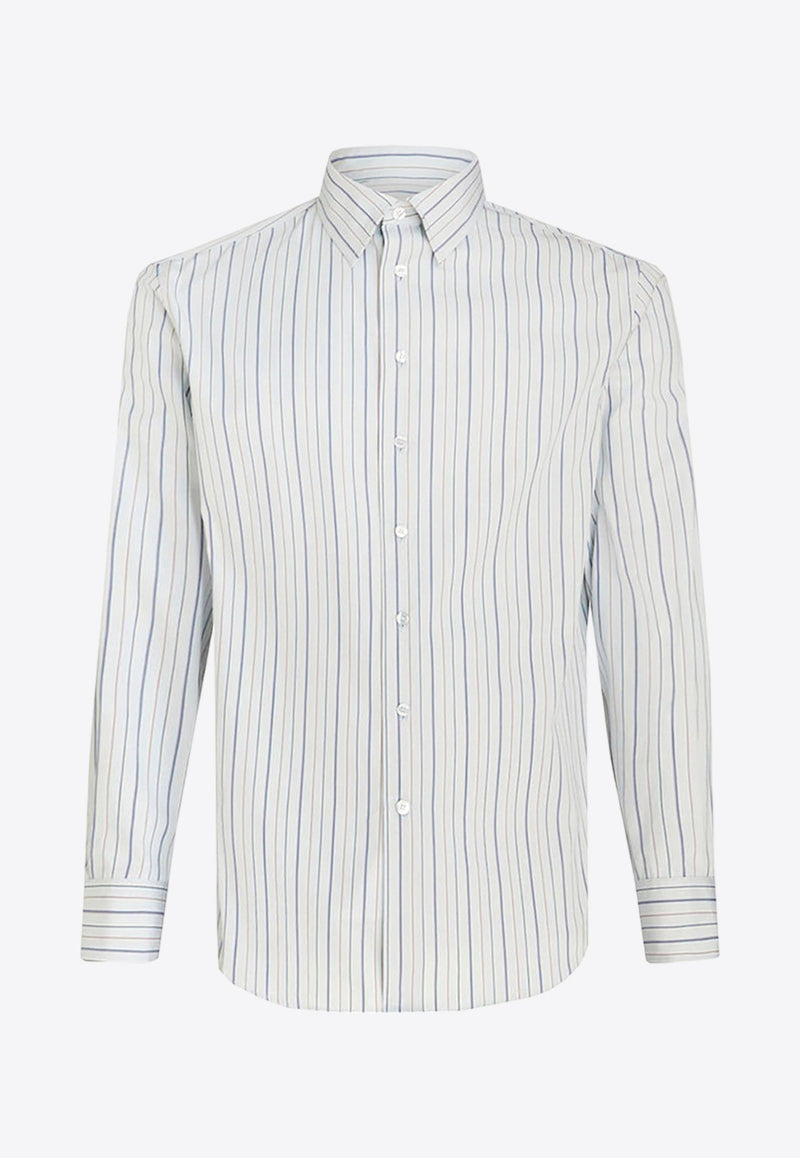 Logo Striped Button-Down Shirt