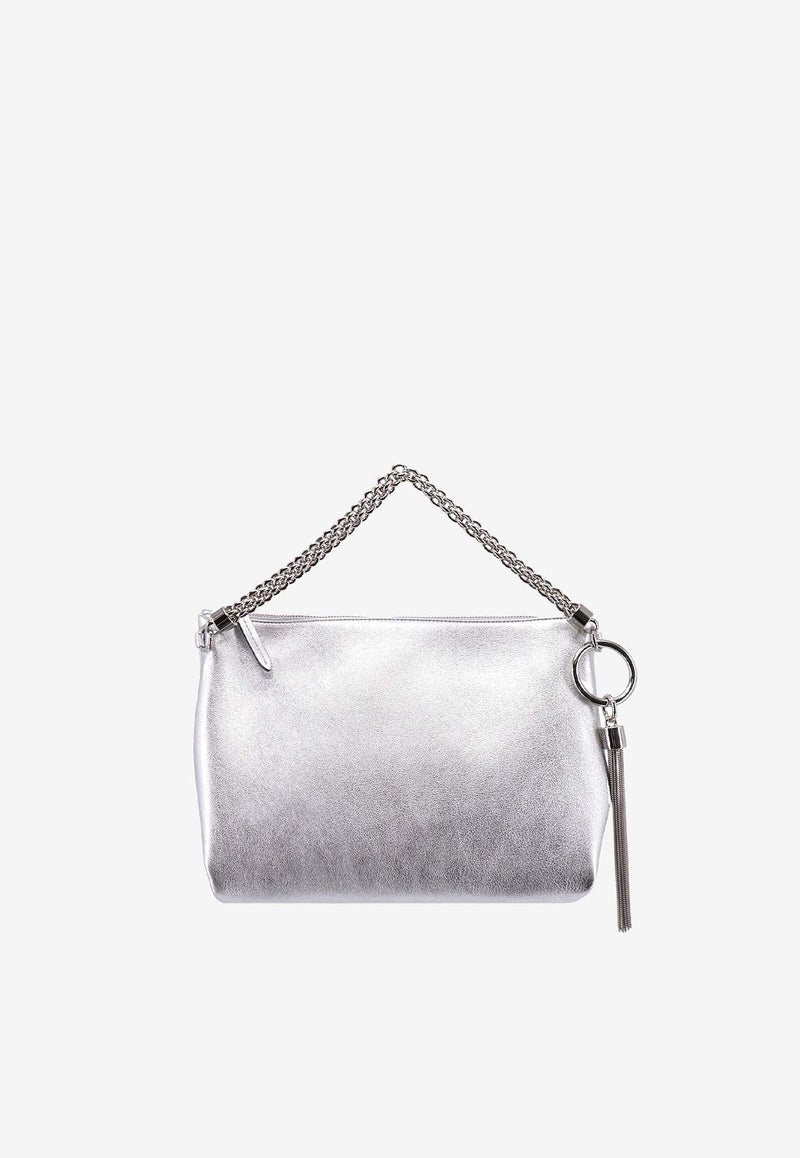 Callie Metallic Leather Pouch Bag