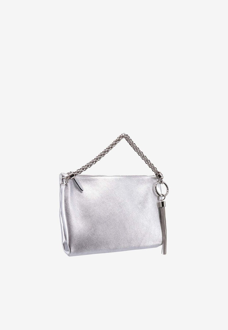 Callie Metallic Leather Pouch Bag