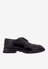 Brogue Detail Leather Derby Shoes