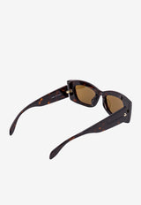 Spike Studs Rectangular Sunglasses