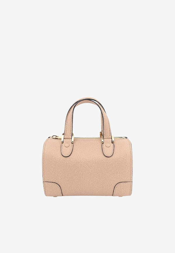 Micro Babila Leather Top Handle Bag