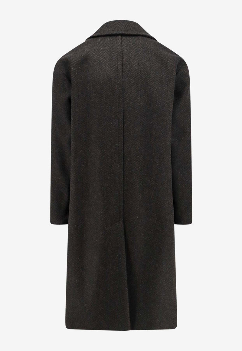 Ostuni Herringbone Wool Coat