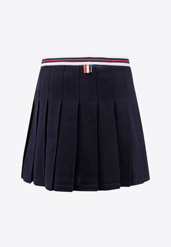 Name Tag Pleated Mini Skirt
