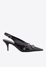 Le Cagole 70 Slingback Leather Pumps