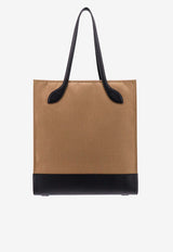 Logo Print Canvas Tote Bag