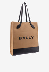 Logo Print Canvas Tote Bag