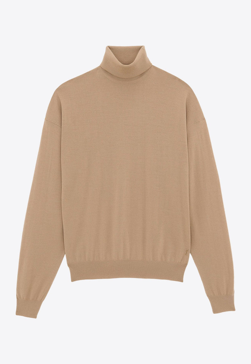 Cassandre Embroidered High-Neck Sweater
