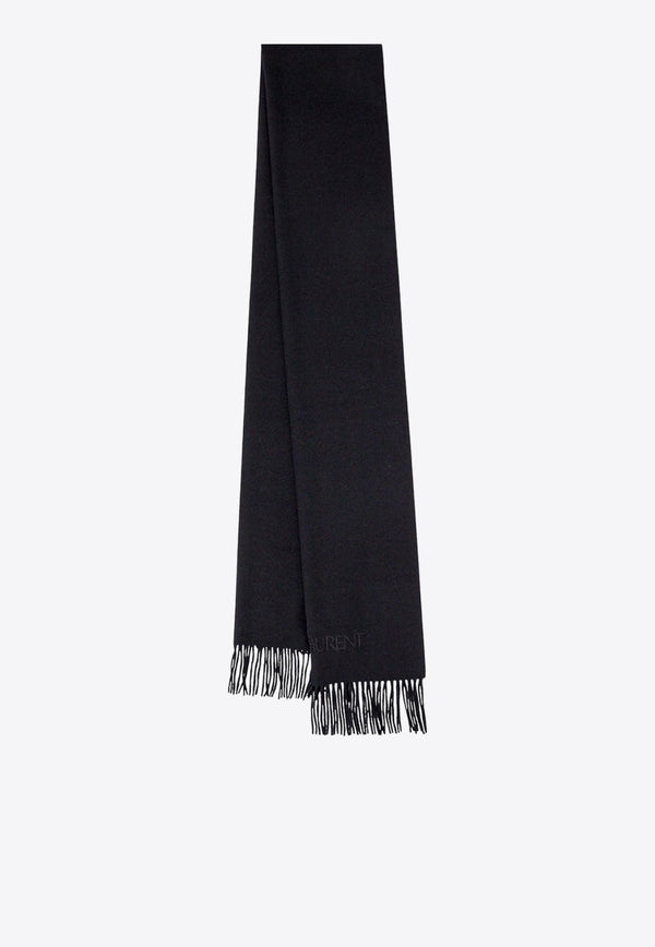 Cashmere Logo-Embroidered Scarf