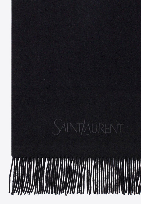 Cashmere Logo-Embroidered Scarf
