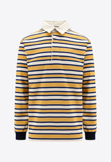 Logo Patch Striped Polo T-shirt