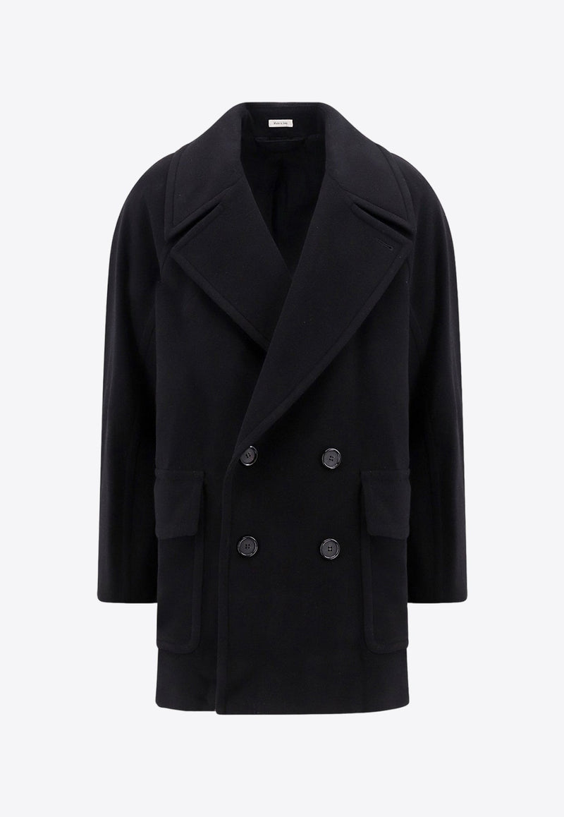 Double-Breasted Tailored Cashmere Coat