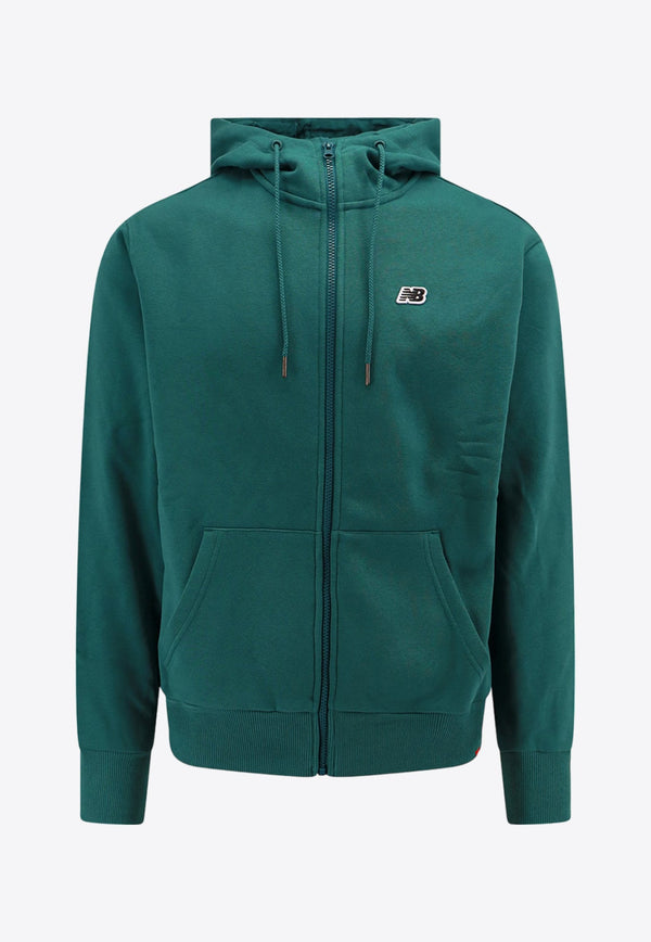 Logo Patch Zip-Up Hoodie