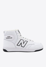 480 Leather High-Top Sneakers