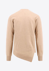 X Lacoste Asymmetric Wool Sweater