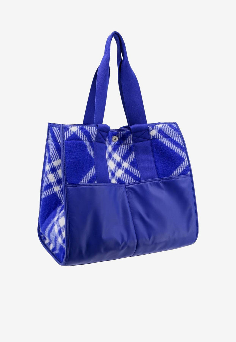 Extra Large Checked Tote Bag