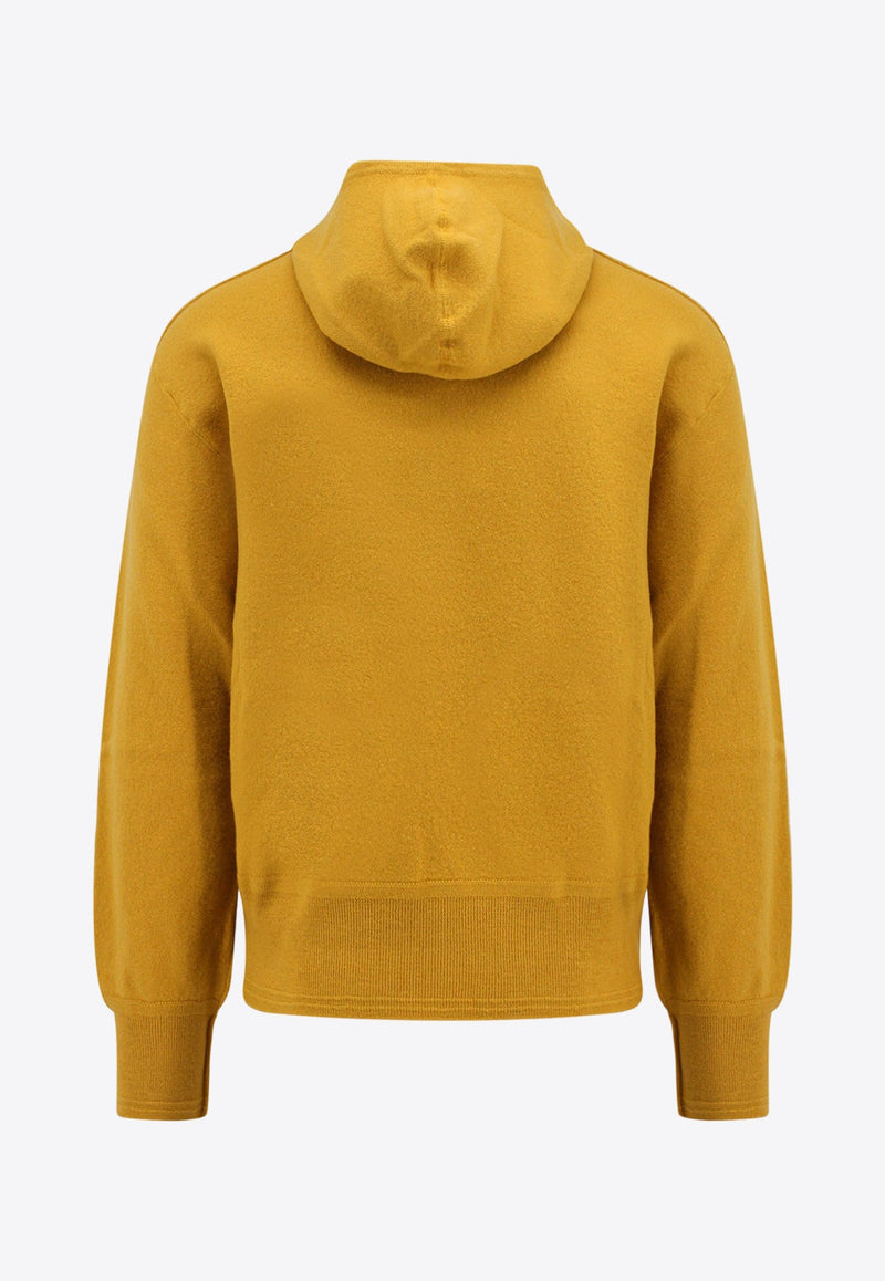 Half-Zip Wool Hooded Sweater