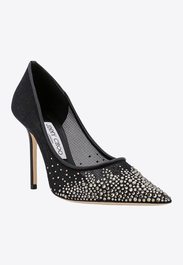 Love 100 Crystal Mesh Pumps