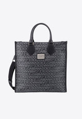 Medium Coated Jacquard Tote Bag