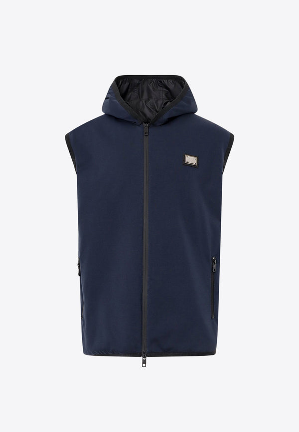 Logo Plaque Hooded Gilet