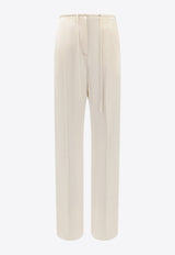 Straight-Leg Satin Pants