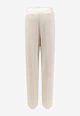 Straight-Leg Satin Pants