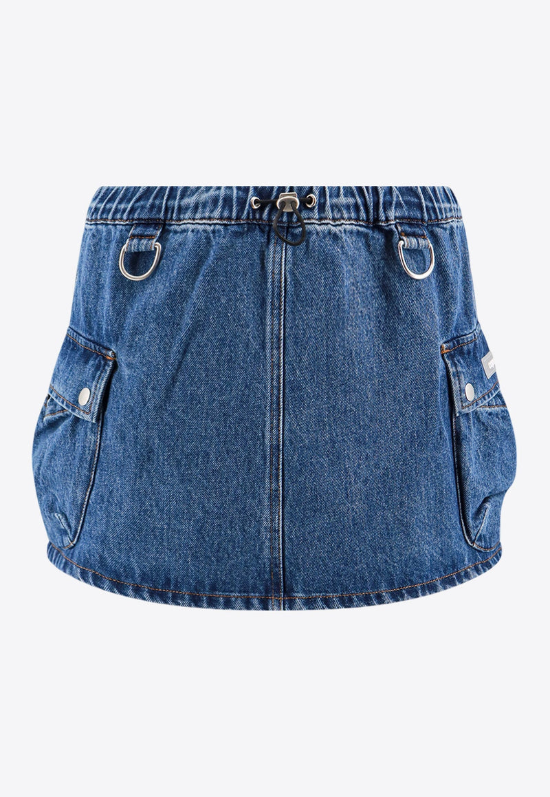 Mini Denim Cargo Skirt