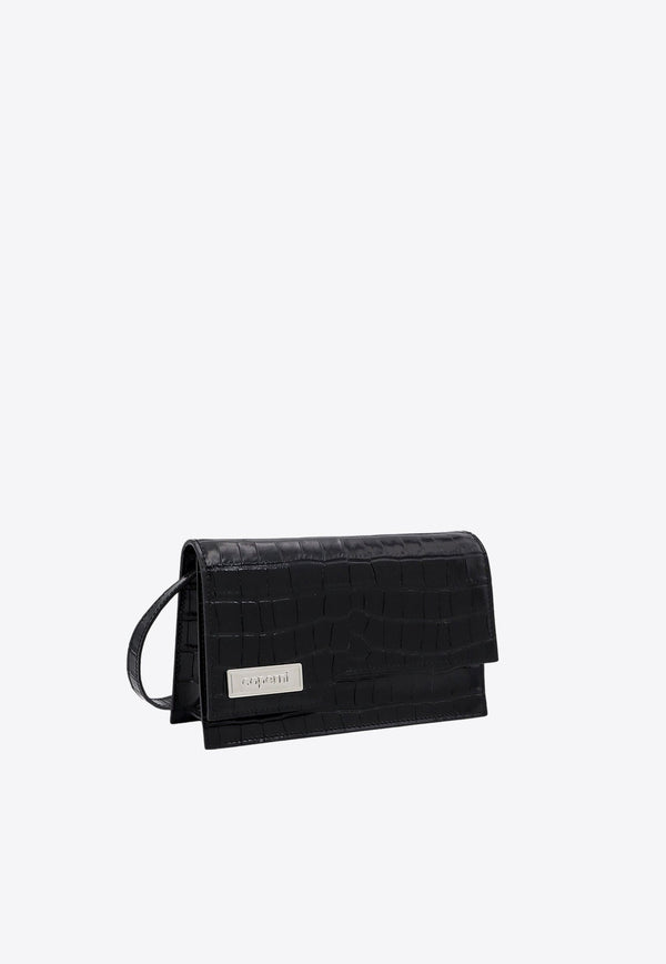 Mini Croco Folder Shoulder Bag